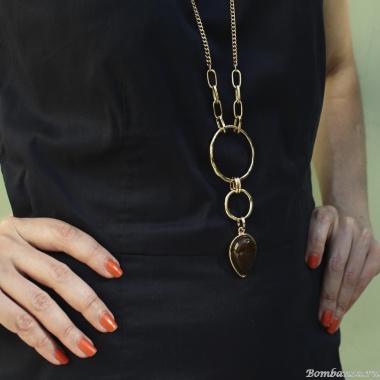 Колье Fiore Luna, COFFE AGATE